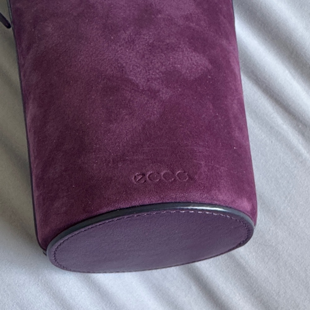 Ecco Purple suede Crossbody Pot Bag - Picture 2 of 6